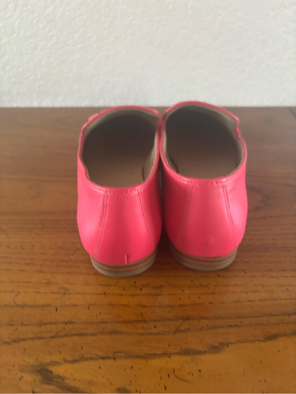 Ann Taylor Hot Pink Leather Tassel Loafers - Picture 3 of 4